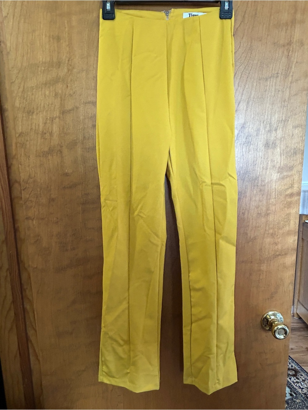 Tiger Mist Mustard Yellow Straight Leg Trousers